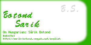 botond sarik business card
