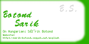 botond sarik business card